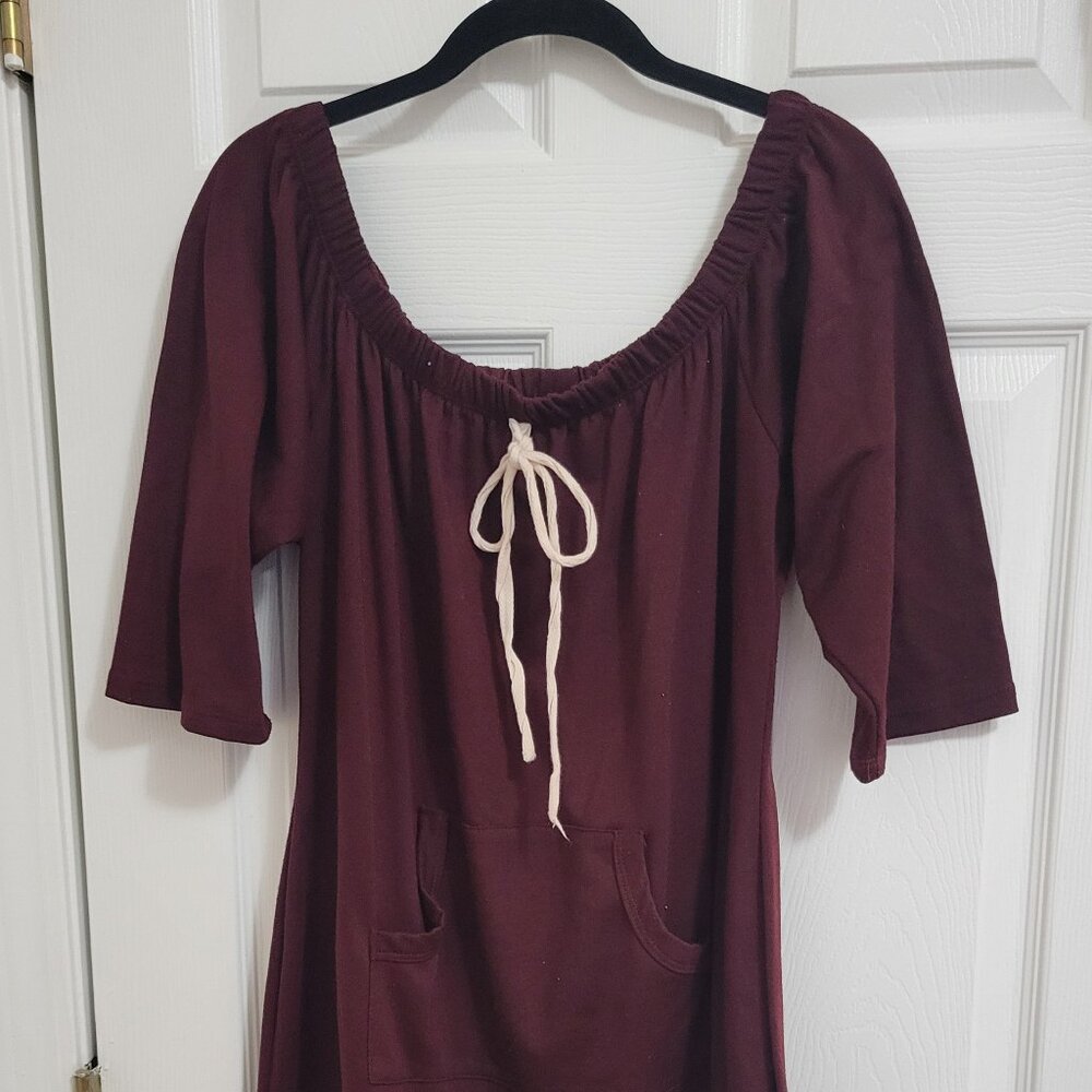 Deadstock Off shoulder dress jersey mini